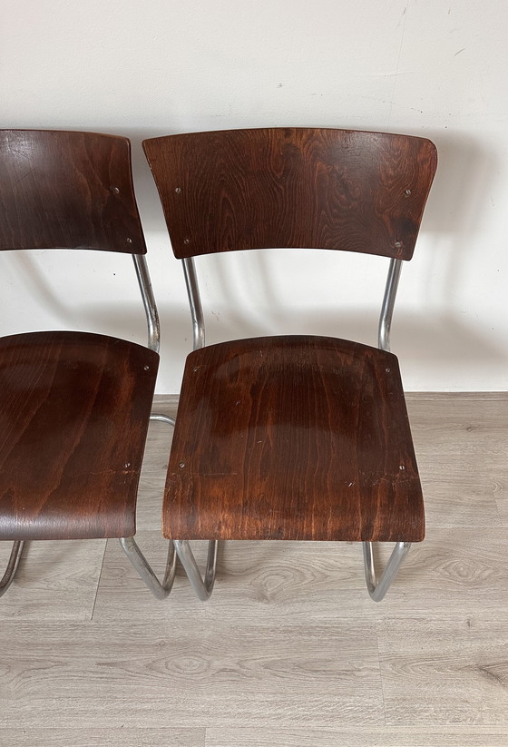 Image 1 of 4x Mart Stam Bauhaus-Stühle