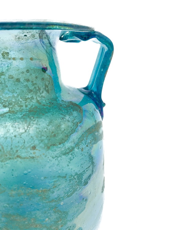 Vaso in vetro Scavo azzurro degli anni '30 – Vasi (photo 4 of 6)