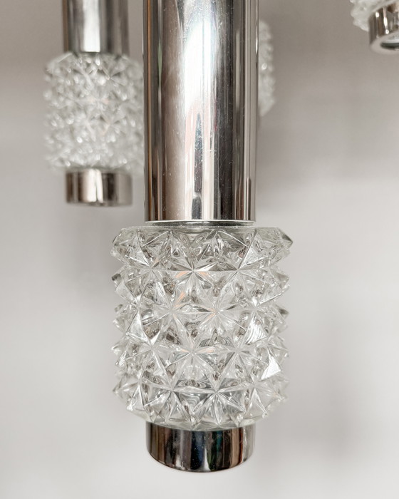 Image 1 of Lampada a sospensione vintage a cascata con 5 luci