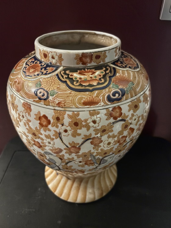 Beautiful Vintage Japanese Lidded Vase 36 Centimeters – asian vases from Holland, Porcelain (photo 7 of 11)