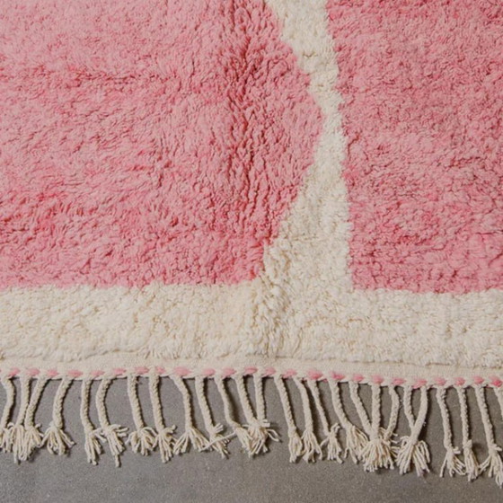 Image 1 of Tappeto Beni Ourain rosa 3x2 m – Berbero in lana annodato a mano, decorazione marocchina