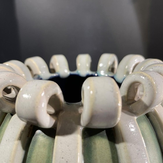 D3034 Vaas van steengoed door Ernest Dhossche voor Boch Frères Keramis – Vazen, Ceramic, Design (photo 2 of 14)