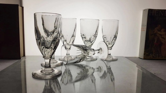 6 bicchieri da vino/assenzio del XIX secolo – Bicchieri e caraffe, Cristallo, Vetro (photo 4 of 9)