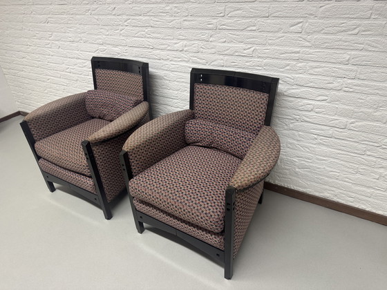 Image 1 of Galaxy 'Peggy' lage fauteuilset de Umberto Asnago para Giorgetti, Italia jaren 90