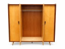Vintage mid-century kledingkast met leg- en hanggedeelte