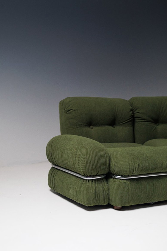Image 1 of Sofá modular verde oliva, Italia, años 70