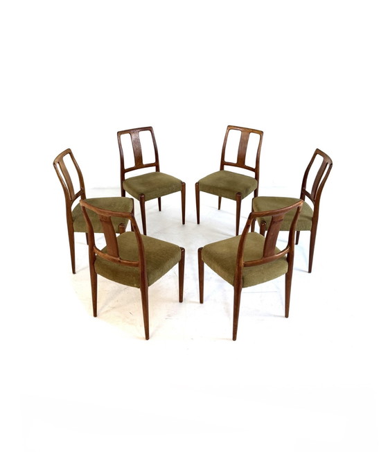 Image 1 of 6x vintage Deense eetkamerstoel, Burchardt-Nielsen ‘70