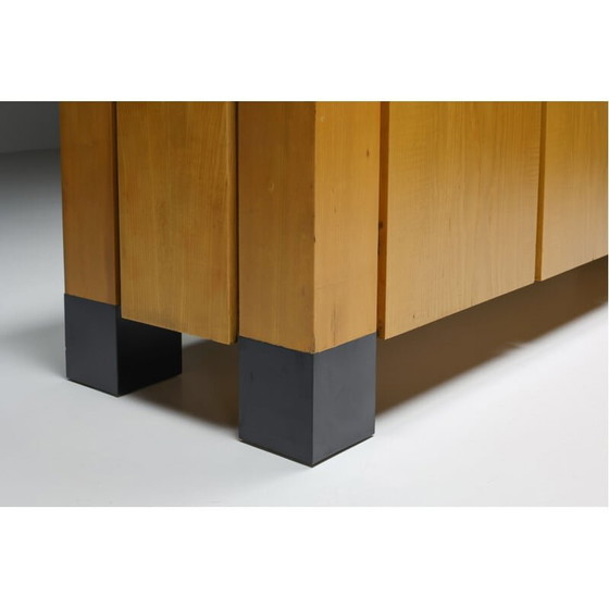 Image 1 of Vintage black painted wood sideboard by Renato Toso and Robertà Pamio, Italy 1920