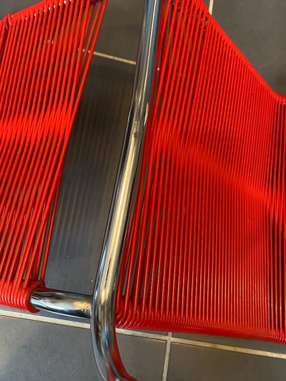 Vintage 1960 red chrome scoubidou or spaghetti chair – Dining chairs, Plastic (photo 20 of 20)