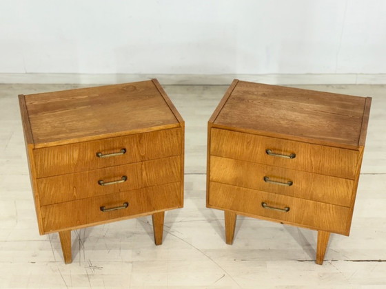 Image 1 of Lot de 2 tables de chevet vintage style Mid-Century