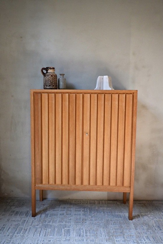 Credenza alta vintage (Leo Bub, Bub Wertmöbel) Mid-Century, Credenze alte, Legno, Marrone (foto 2 di 13)