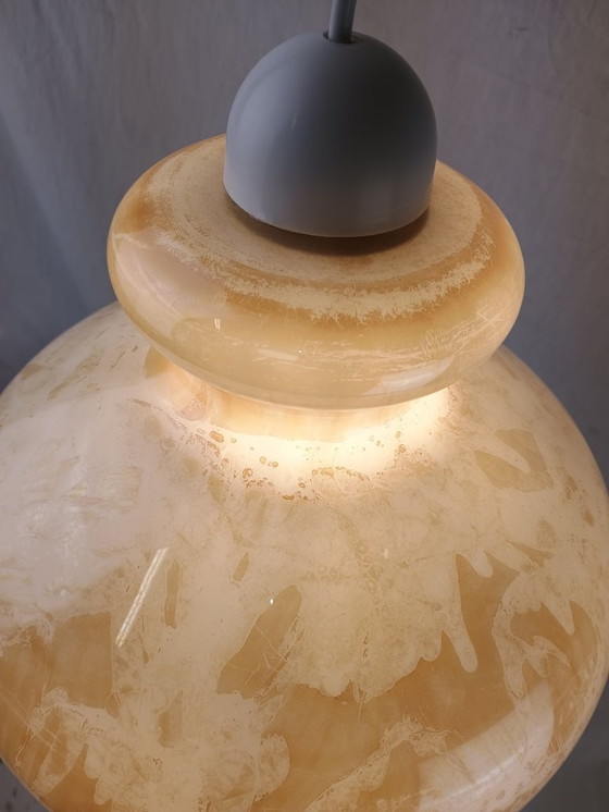 Image 1 of Lampada a sospensione vintage in vetro di Murano di Carlo Nason per Mazzega, 1950-1960