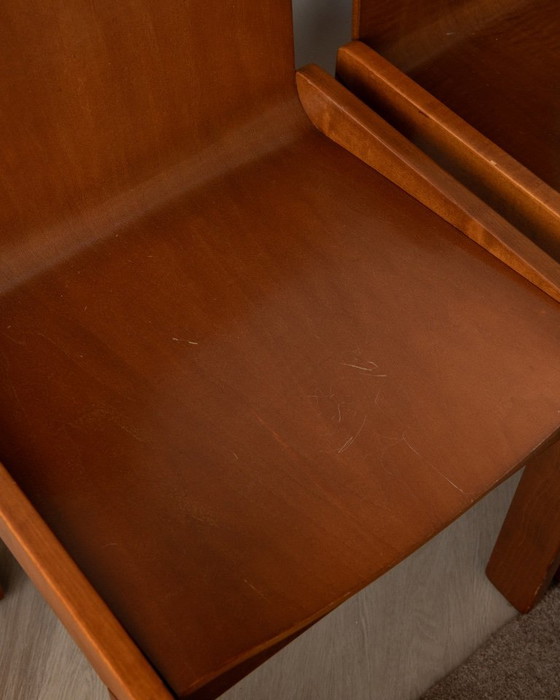 Sillas de comedor italianas de contrachapado, atribuidas a Molteni, años 70, juego de 4 – Molteni&C, Wood (photo 24 of 24)