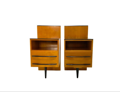 2 mesitas de noche Mojmir Požar, checas vintage de los años 60 