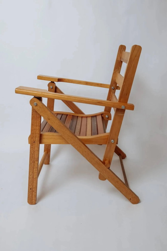 Chaise pliante vintage en teck pour enfants – Chaises pliantes (photo 6 of 8)