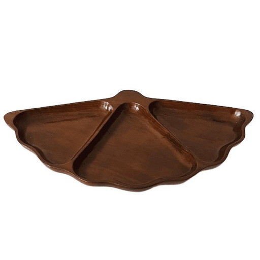 Ventaglio porta snack in legno di teak vintage anni '80