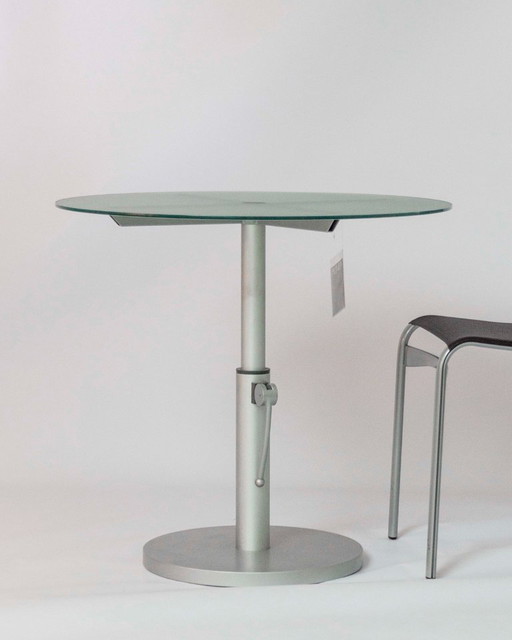 Design Table by Glas Italia – Adjustable Height – Ø 80