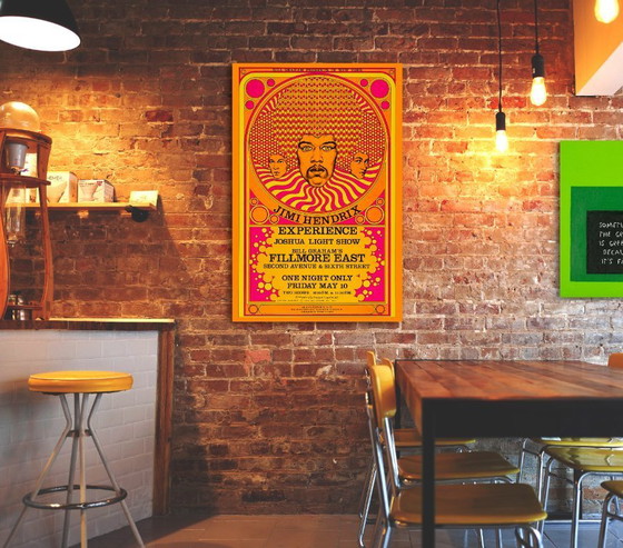 Image 1 of Jimi Hendrix Experience Fillmore East concert 1968 New York - Poster 61 x 91 cm