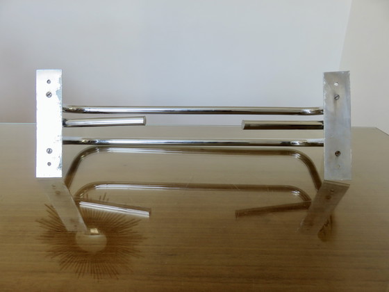 Image 1 of Portasciugamani Art Déco in ottone cromato, anni '30-'40, Francia 