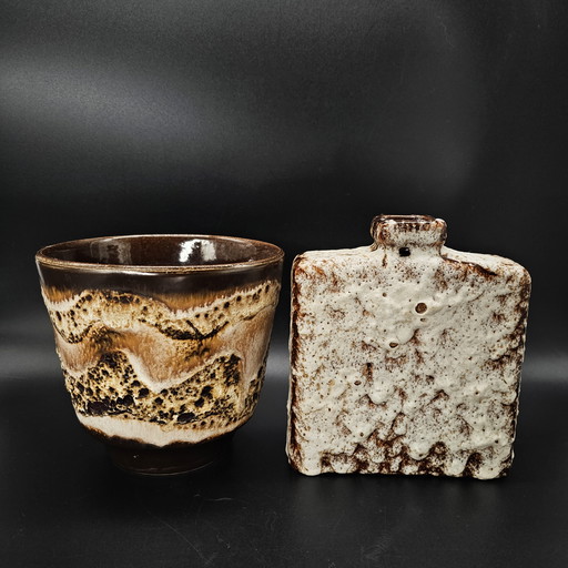 Jopeko Ceramic Fat Lava Vase 900 16 Mid Century 70s Vintage Chimney Vase