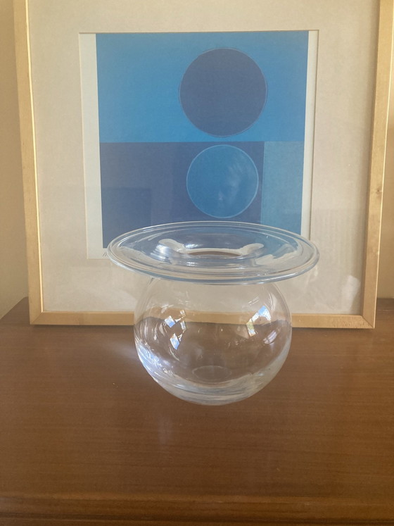 Set of 3 Saturnus Vases Nanni Still for Riihimäen Lasi., Glass, Transparent (photo 5 of 11)