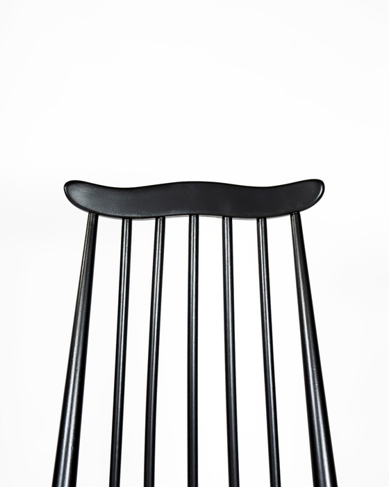 Image 1 of 2 X Moustache Dining Chairs By L. Ercolani For Ercol In Black And Elm Wood