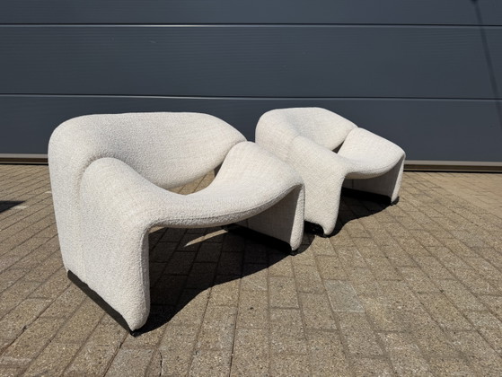 Image 1 of Artifort F598 Groovy armchairs in mint condition!! Pierre Paulin