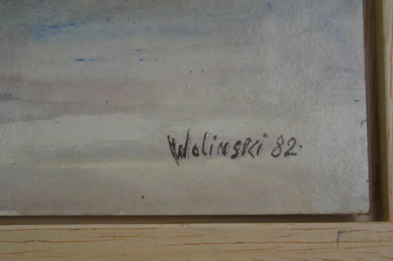 1980er Georges Wolinski "Blick auf Paris" Französisches Stadtbild Ölgemälde auf Holztafel, signiert und (photo 4 of 8)
