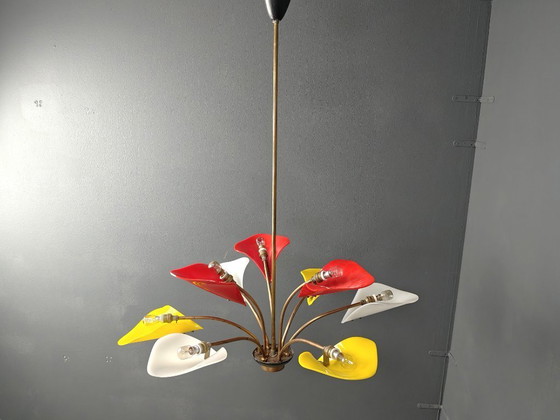 Image 1 of Vintage multi colour italian chandelier, 1960s