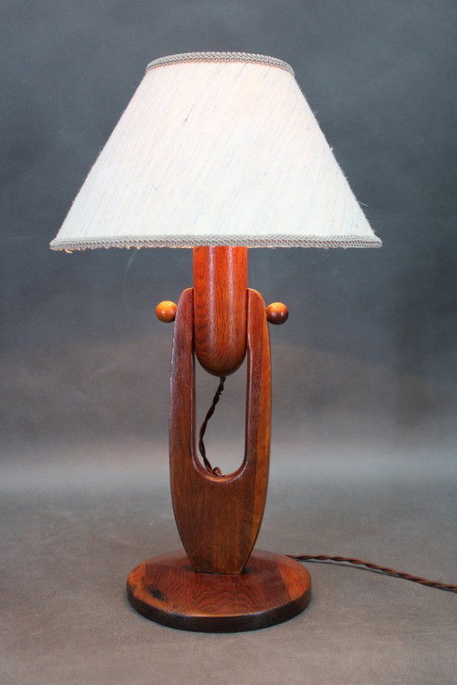 1960s Oak Table or Wall Lamp, Czechoslovakia