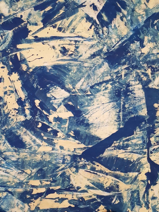 Image 1 of Jürgen Angeler - Cubismo azul y dorado