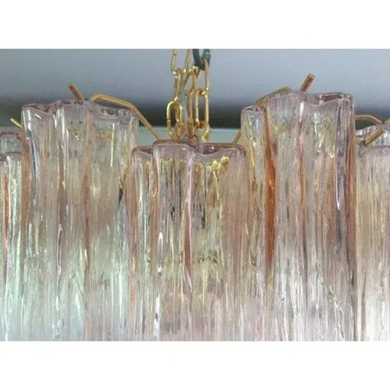 Image 1 of Elegante lampadario Tronchi in vetro di Murano con struttura dorata