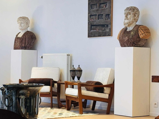 Image 1 of Vintage Franse metalen urnen met deksels