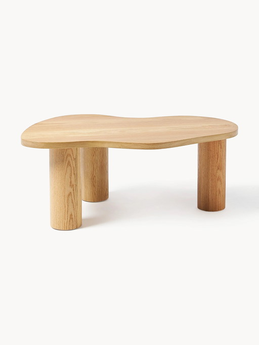 Table basse en chêne véritable forme organique Westwing