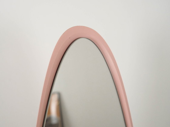 Image 1 of Lipstick mirror, pink, Italian design, 1970s, designer: Rodolfo Bonetto