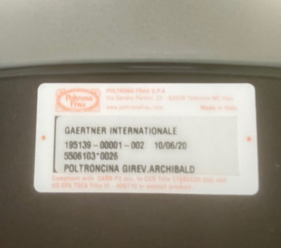 Image 1 of 4x Poltrona Frau / Archibald sedie girevoli in pelle sala da pranzo