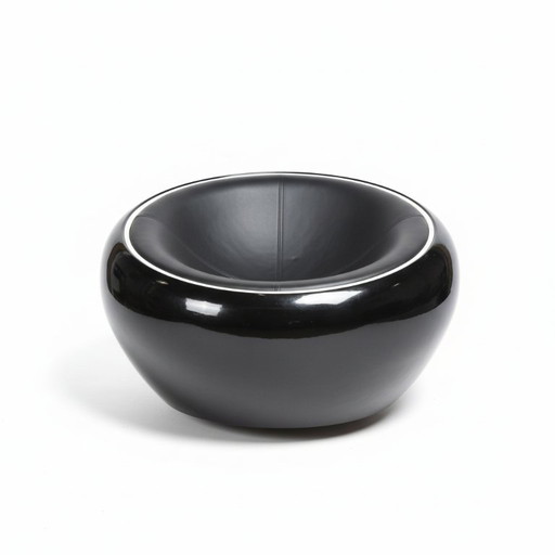 Sillón vintage de fibra de vidrio, década de 1970, diseño de la era espacial