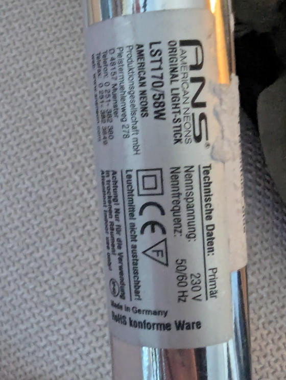 Image 1 of Vintage ANS neon tube paars 