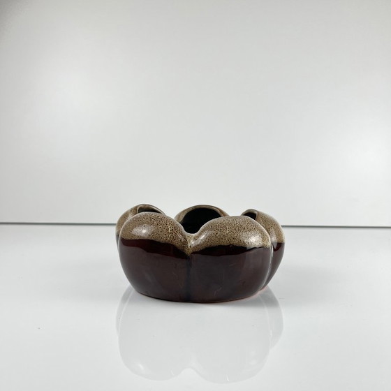 Image 1 of Plato baratija de cerámica esmaltada moteada - 1960/70