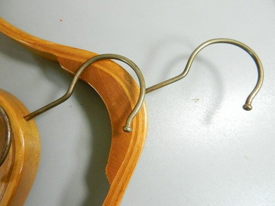 Image 1 of Appendiabiti vintage in compensato di teak di metà secolo per appendere vestiti