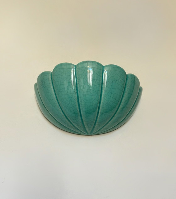 Applique a conchiglia in ceramica craquelé anni '80 (photo 3 of 10)