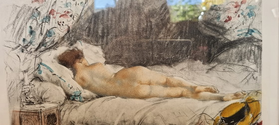 Image 1 of Pendentif Antoine Calbet (1860-1944) gravures nus féminins