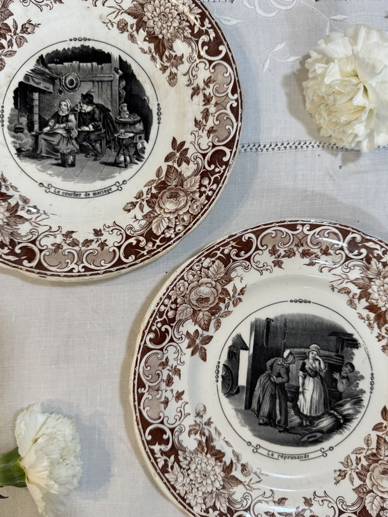 Image 1 of Lot 2 Assiettes Parlantes Sarreguemines