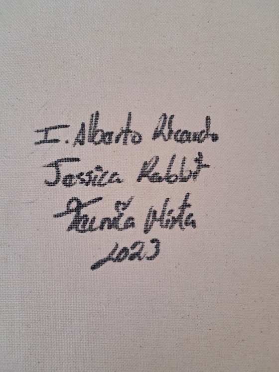Alberto Ricardo - Jessica Rabbit - Artist's painting – Paintings & Drawings, Canvas (photo 9 of 15)