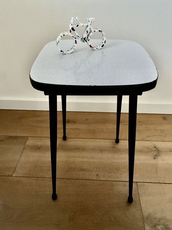 Image 1 of Vintage, mid-century Formica stool, side table, coffee table