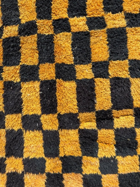 Image 1 of Moroccan Mrirt Rug 250x330 cm, Modern Orange and Black Rug, Authentic Moroccan Rug, Berber Carpet, Genuine Wool Rug, Handmade