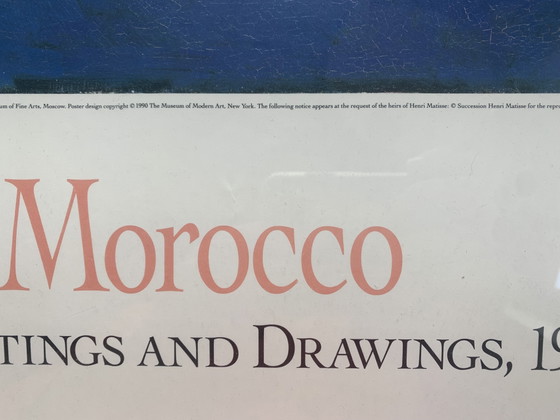 Image 1 of Ingelijste expositieposter Matisse in Morocco MOMA 1991