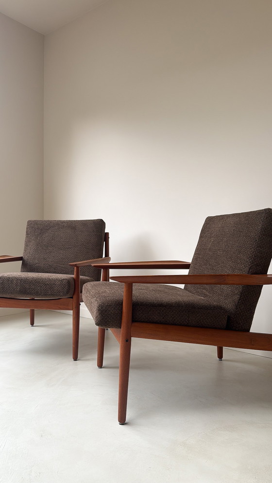 Image 1 of Fauteuil vintage en teck par Arne Vodder pour Glostrup du Danemark