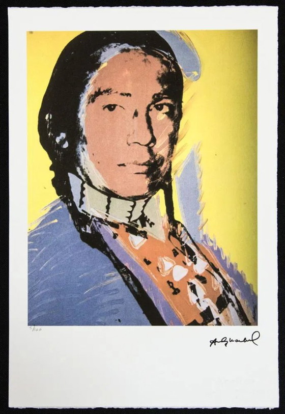 After Andy Warhol, the American Indian, 1980s, Lithograph – Lithographs & prints, Paper (photo 2 of 7)