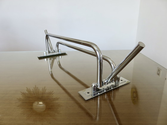 Image 1 of Portasciugamani Art Déco in ottone cromato, anni '30-'40, Francia 